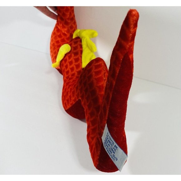 BJ Toy Company Red Sea Serpent Dragon 17” Plush Stuffed Toy Mythical Reptile - Picture 11 of 11